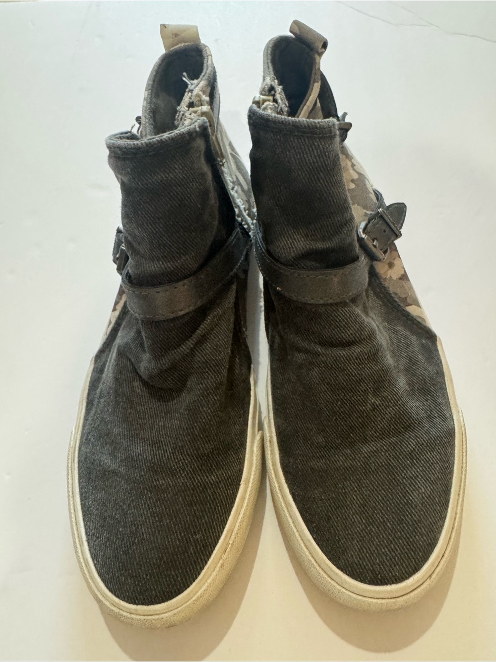Blowfish Men's High-Top Canvas Sneakers in Charcoal Gray